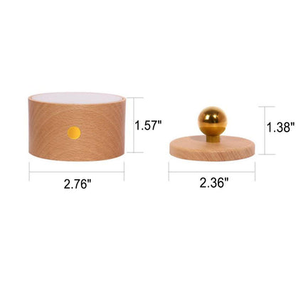 BowLift Wooden USB-Rechargeable Touch LED Night Light with Magnetic Wall Sconce