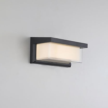 LZINA™ | Modern Minimalist Solar Rectangle PC LED Outdoor Wall Light Lamp For Outdoor Patio