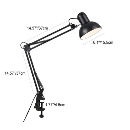 BowLift | Modern Minimalist Retractable Table Lamp with Long Arm and Clip, ABS Plastic, 1-Light Bedside Lamp for the Bedroom