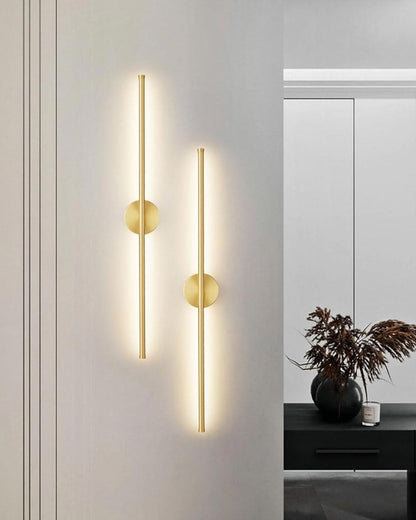 BowLift | Sleek, Contemporary Linear LED Wall Lamp in Gold Finish