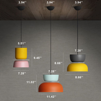 BowLift | Nordic Colorful Macaron 1-Light LED Pendant Light
