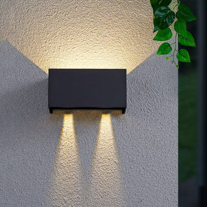 LZINA™ | Modern waterproof rectangular LED wall light for outdoor use with up and down lighting