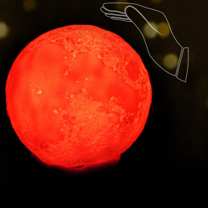 BowLift Creative Mini Moon Lamp – Rechargeable, 3D-Printed, 1-Light LED Table Lamp