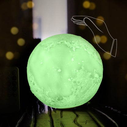 BowLift Creative Mini Moon Lamp – Rechargeable, 3D-Printed, 1-Light LED Table Lamp