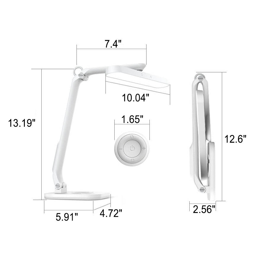 BowLift Modern Eye-Care LED Desk Lamp with USB Charging and Foldable Design for Students