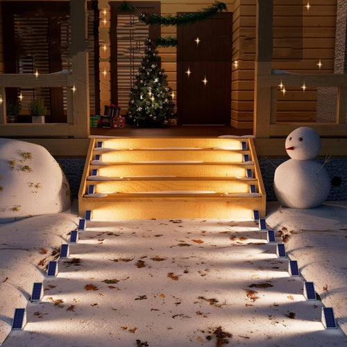 LZINA™ | Waterproof Solar LED Stair Lighting - Outdoor Lighting for Stairs, Paths, and Terraces