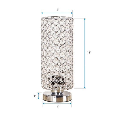 BowLift Crystal Table Lamp — Elegant Modern Night Light with Chrome Finish