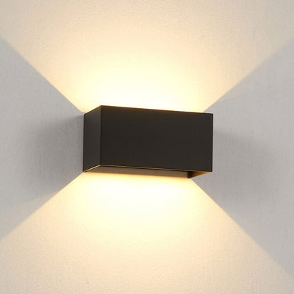 LZINA™ | Modern waterproof rectangular LED wall light for outdoor use with up and down lighting