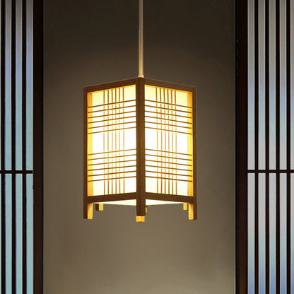 BowLift Traditional Japanese Wooden Lantern - Elegant, Timeless Lighting