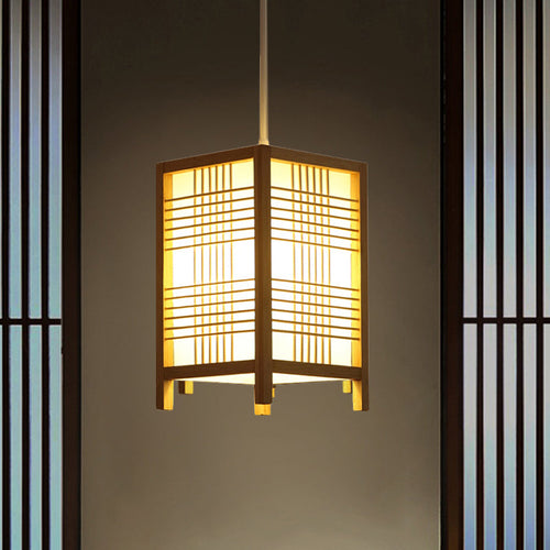 BowLift Traditional Japanese Wooden Lantern - Elegant, Timeless Lighting