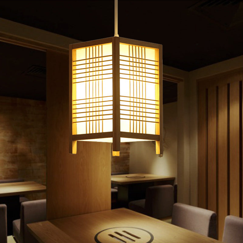 BowLift Traditional Japanese Wooden Lantern - Elegant, Timeless Lighting