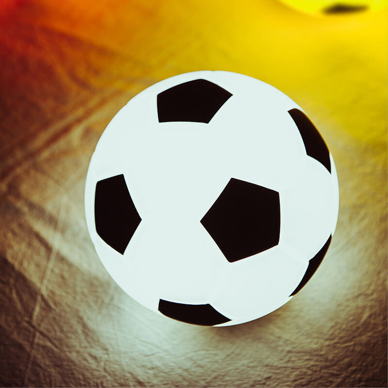 BowLift Creative Soccer Silicone LED Night Light — USB-Charging Table Lamp