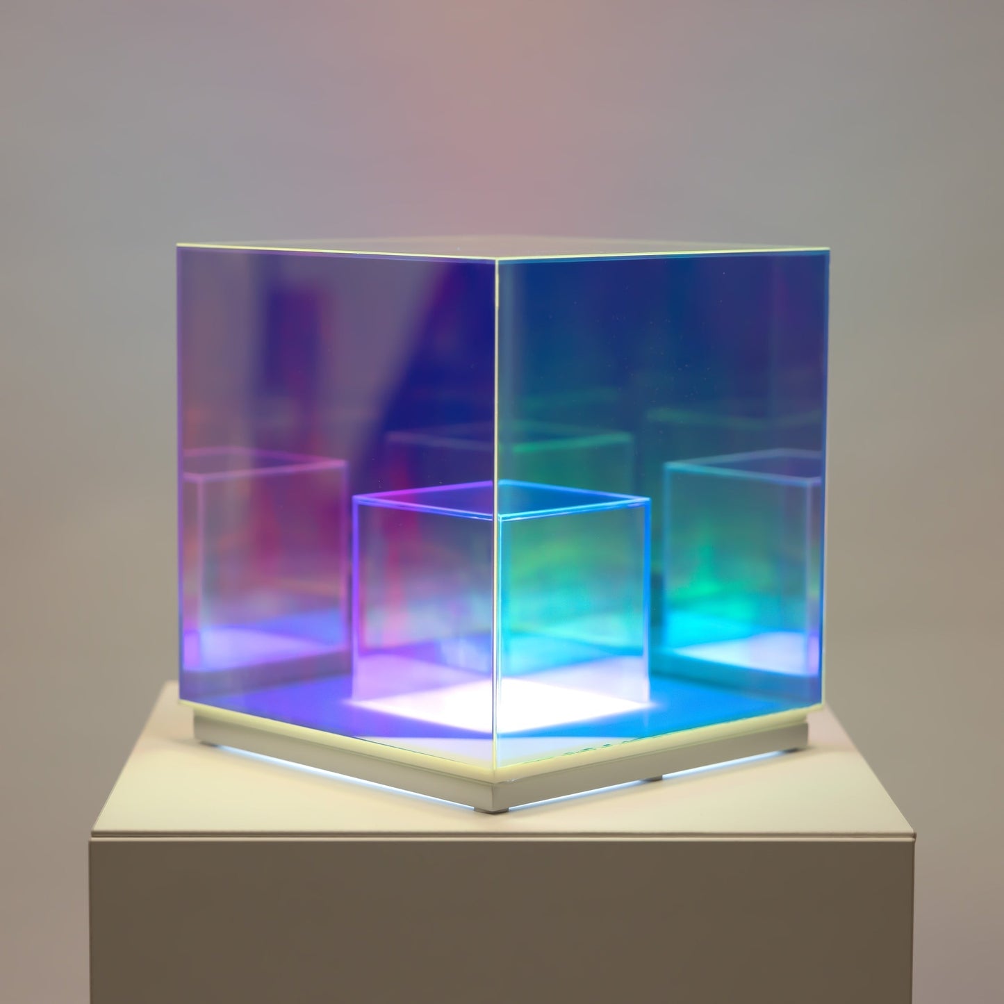 BowLift Concentric Cube Table Lamp — Modern, Sculptural Lighting for Any Space