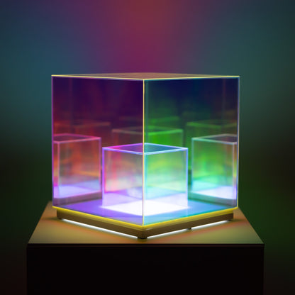 BowLift Concentric Cube Table Lamp — Modern, Sculptural Lighting for Any Space