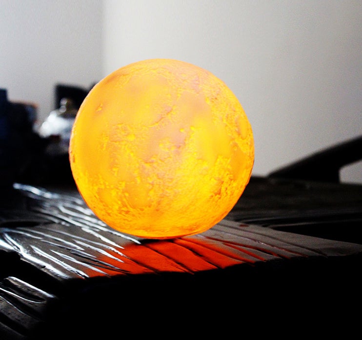 BowLift Creative Mini Moon Lamp – Rechargeable, 3D-Printed, 1-Light LED Table Lamp