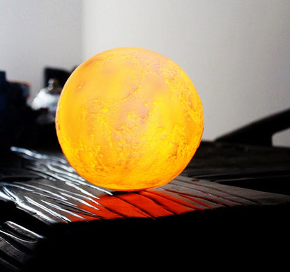 BowLift Creative Mini Moon Lamp – Rechargeable, 3D-Printed, 1-Light LED Table Lamp