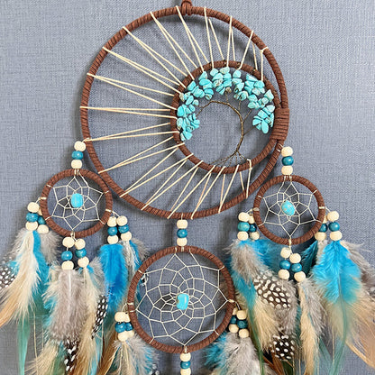 LZINA™ | Turquoise Tree of Life Feather Dreamcatcher