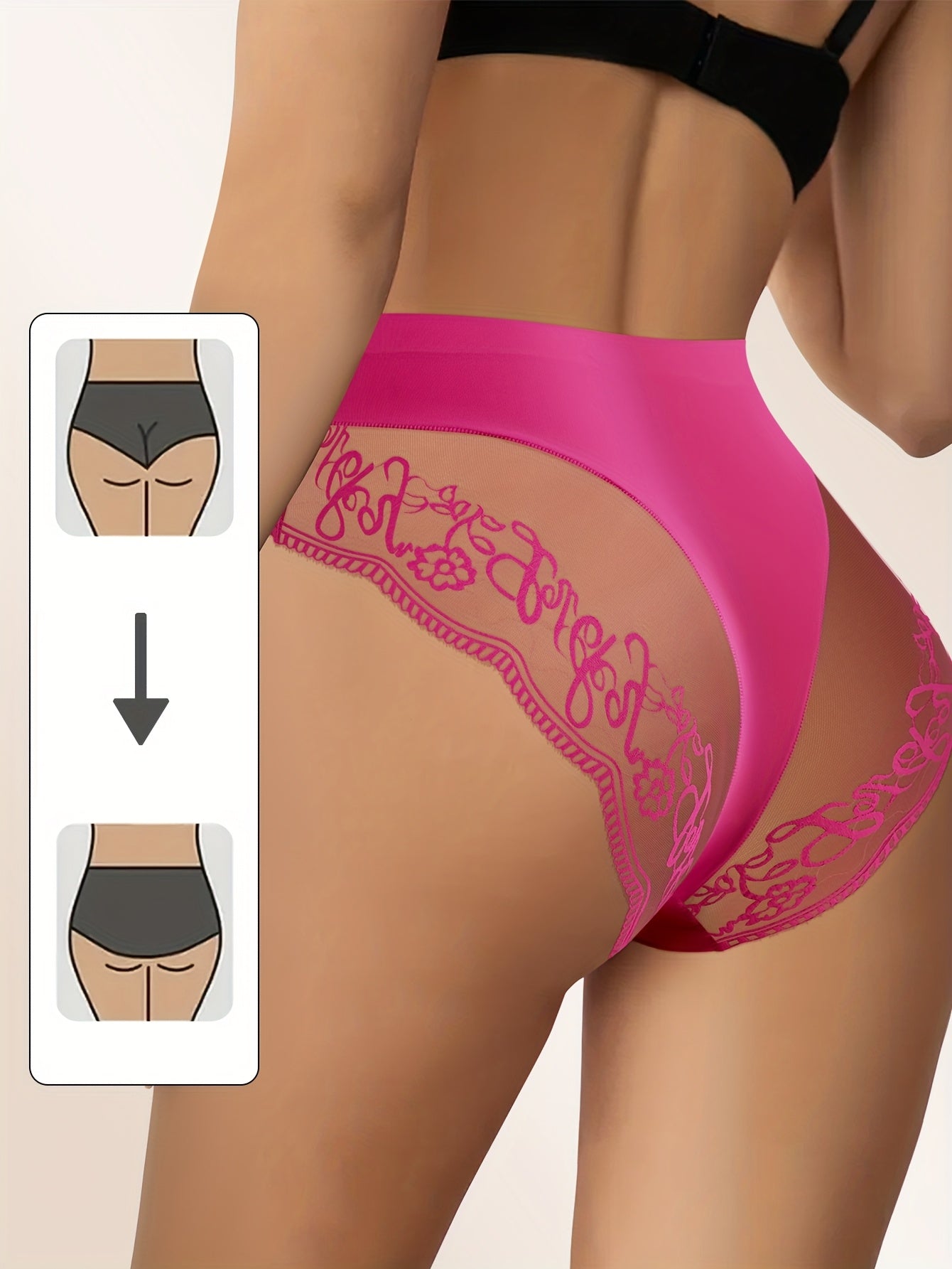 seamless mid rise lace triangle panties