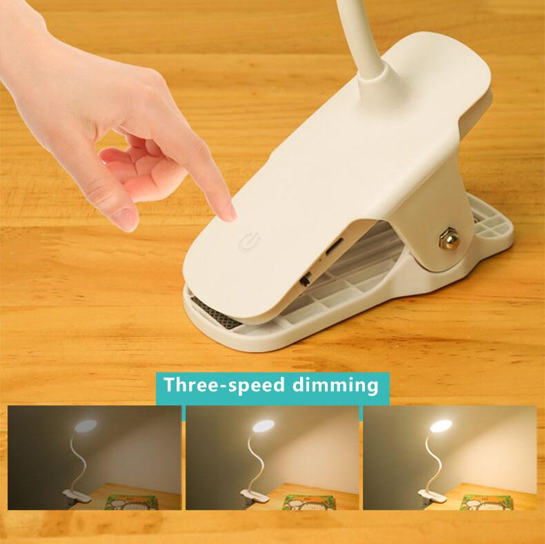 BowLift Clip-On LED Desk Lamp - Rechargeable, Eye-Care Lighting for Desk and Nighttime Use