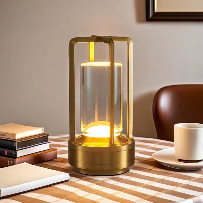 LZINA™ | Warm LED Cordless Table Lamp – Battery Operated Nordic Design - LED with Touch Control, Suitable for Bedroom, Home, Outdoor - Ideal Night Light