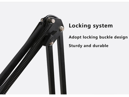BowLift LED Foldable Long-Arm Clip-On Lamp for Eye Protection – USB Reading Table Light
