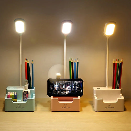 BowLift Desk Lamp with Built-In Phone Holder