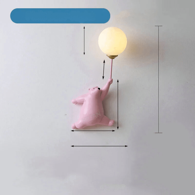 LZINA™ | FairyGlow – Cartoon Wall Light for Kids | Magical Night Light with 3D Moon Design