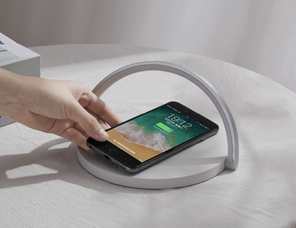LZINA™ | Bowlight Design 3-in-1 Night Light – Wireless Charger & Lamp