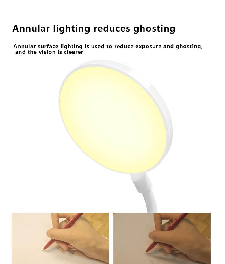 BowLift Clip-On LED Desk Lamp - Rechargeable, Eye-Care Lighting for Desk and Nighttime Use