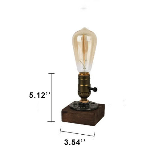 BowLift Vintage Industrial Iron Table Lamp — 1-Light Bulb Design