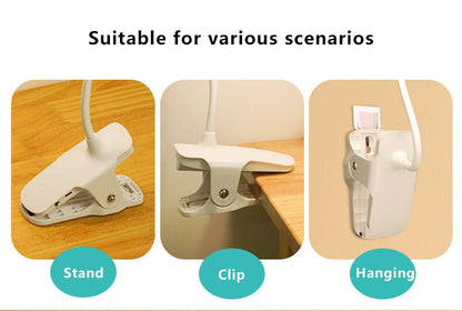 BowLift Clip-On LED Desk Lamp - Rechargeable, Eye-Care Lighting for Desk and Nighttime Use