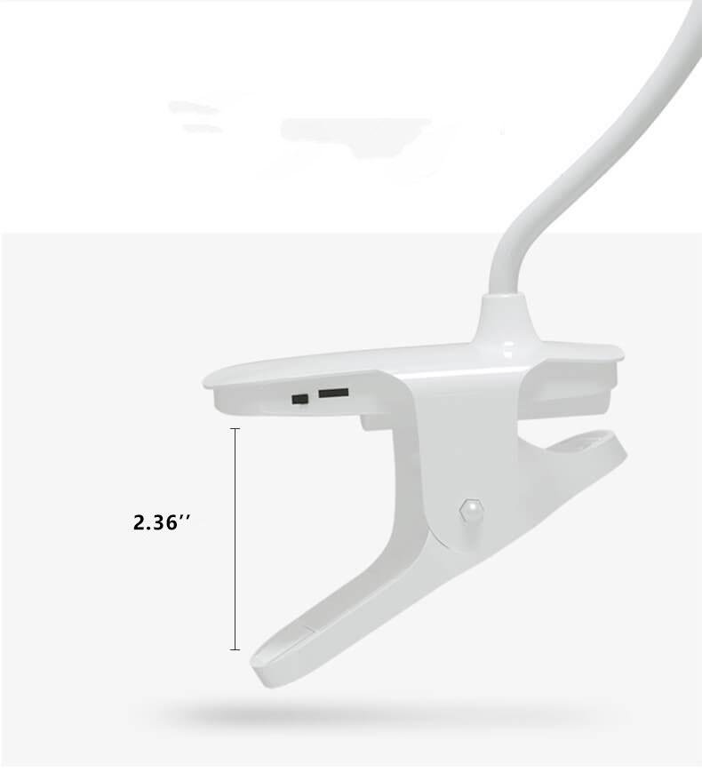BowLift Clip-On LED Desk Lamp - Rechargeable, Eye-Care Lighting for Desk and Nighttime Use