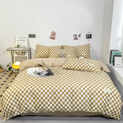 BowLift | Luxury Duvet Cover with Checkered Pattern