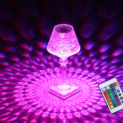BowLift Crystal Table Lamp – Elegant Glass Lighting for Any Room