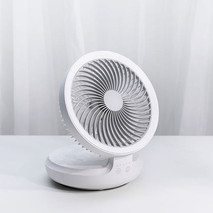 LZINA™ | Rechargeable Foldable Desktop Fan, with Four Modes, Night Light and Adjustable Angle, for Study, Sleep, Work and Outdoors