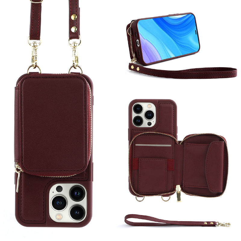 LZINA™ | Phone case with wallet & sling, crossbody handbag