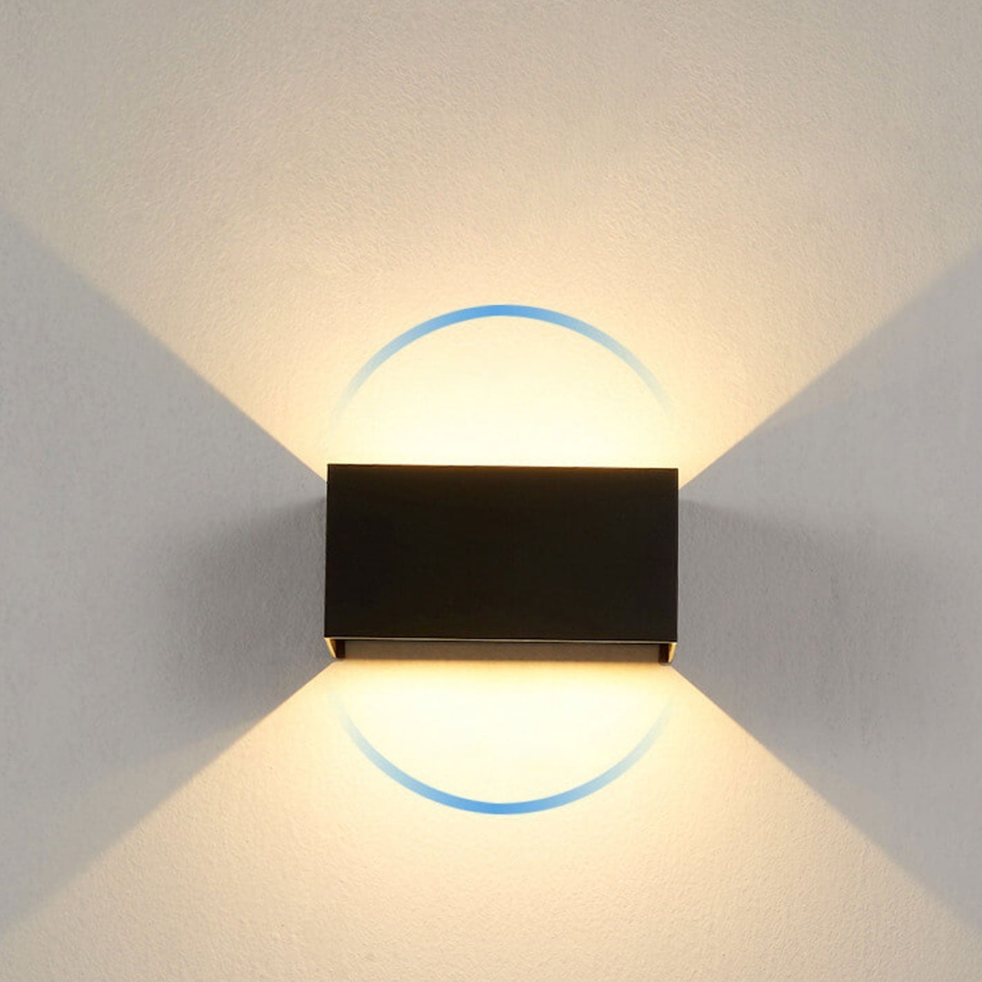 LZINA™ | Modern waterproof rectangular LED wall light for outdoor use with up and down lighting