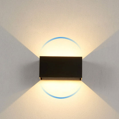 LZINA™ | Modern waterproof rectangular LED wall light for outdoor use with up and down lighting