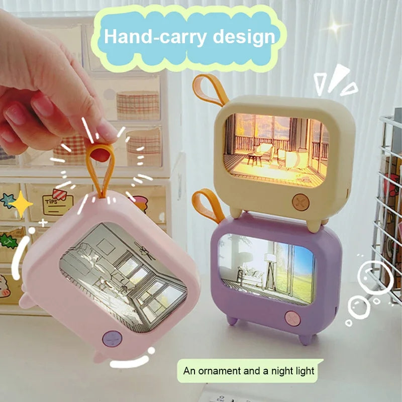 LZINA™ | Mini TV Painting LED Night Light