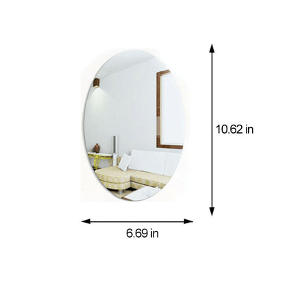 Oval Rectangle Mirror Sticker | Bowlift