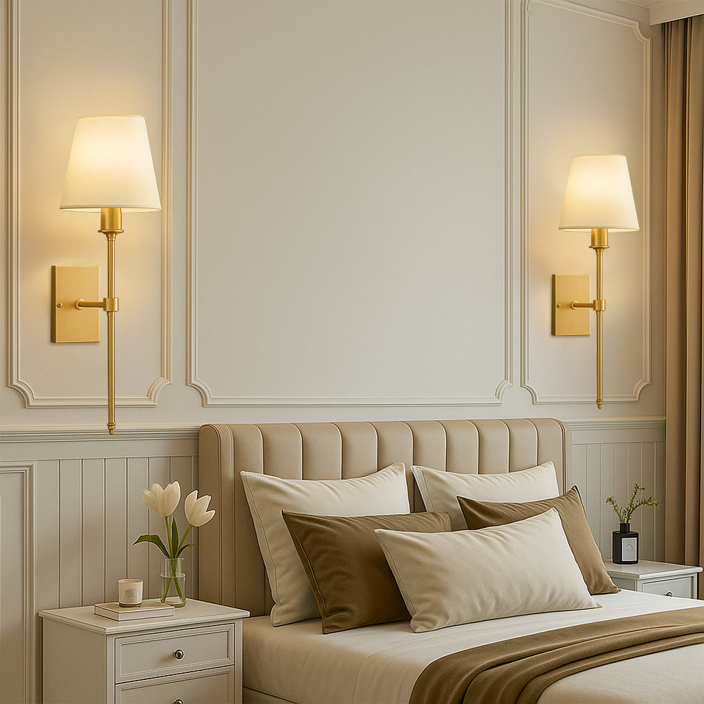 BowLift | (2 Pieces) Wired Wall Lamp – Stylish Lamp Set for Lighting Above a Mirror or Bed
