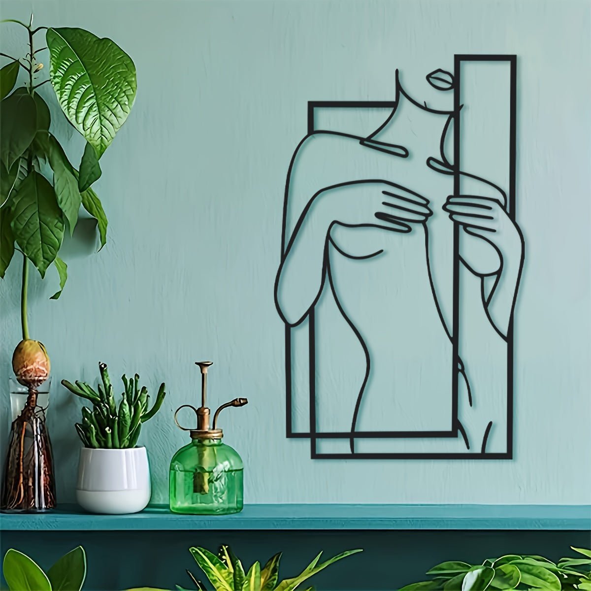 LZINA™ | LineaArt Metal Wall Decoration - Modern Minimalist Wall Art for Bedroom