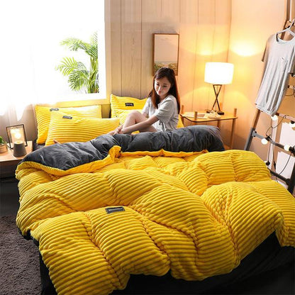 LZINA™ | Thickened Corduroy Velvet Bedding Set