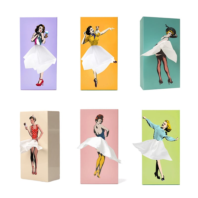 BowLift | Flying Skirt Tissue Box