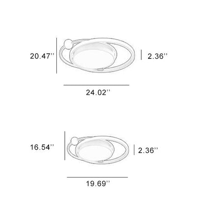 BowLift | Nordic Round Circle LED Ceiling Light flush mounted