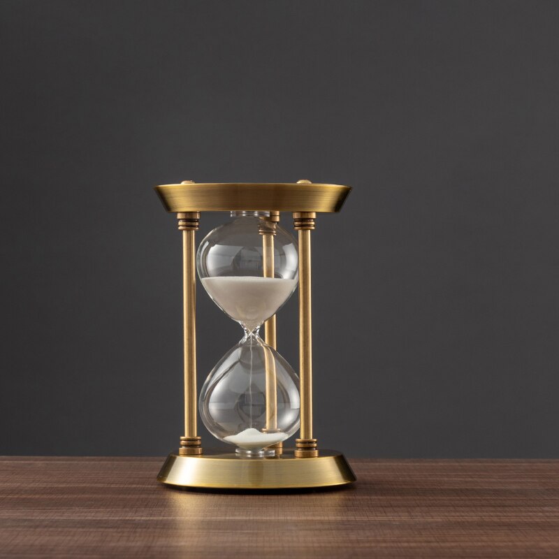 LZINA™ | 3/5/10 Minutes Retro Metal Craft Hourglass Pendulum Home Office Desktop Arrangement Ornament Sand Timer Sand Glass Decoration