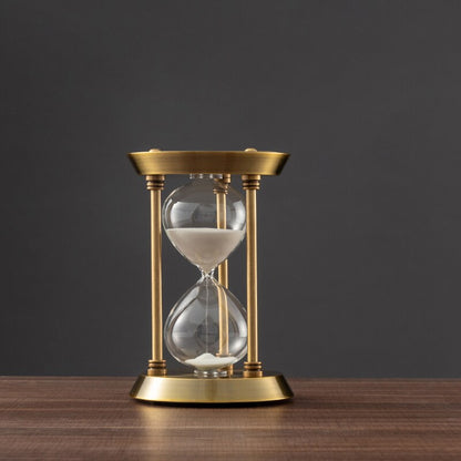LZINA™ | 3/5/10 Minutes Retro Metal Craft Hourglass Pendulum Home Office Desktop Arrangement Ornament Sand Timer Sand Glass Decoration