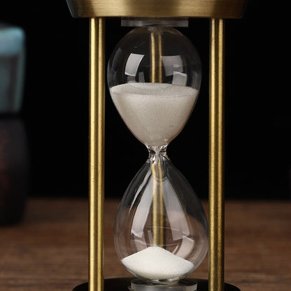 LZINA™ | 3/5/10 Minutes Retro Metal Craft Hourglass Pendulum Home Office Desktop Arrangement Ornament Sand Timer Sand Glass Decoration