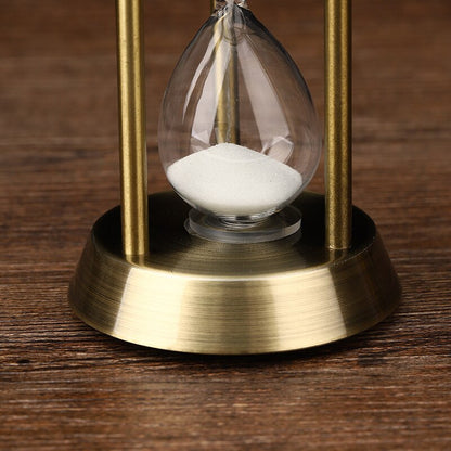 LZINA™ | 3/5/10 Minutes Retro Metal Craft Hourglass Pendulum Home Office Desktop Arrangement Ornament Sand Timer Sand Glass Decoration