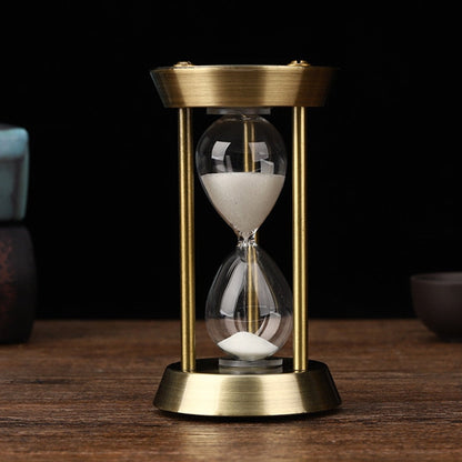 LZINA™ | 3/5/10 Minutes Retro Metal Craft Hourglass Pendulum Home Office Desktop Arrangement Ornament Sand Timer Sand Glass Decoration